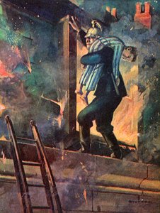 In the Nick of Time (litografia a cores) de English School