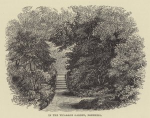 No Jardim do Vicariato, Bremhill (gravura) de English School