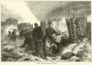 Nas trincheiras antes de Estrasburgo, setembro de 1870 de English School