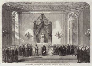 Inauguração do Albert Hall, Royal College of Surgeons, Dublin (gravura) de English School