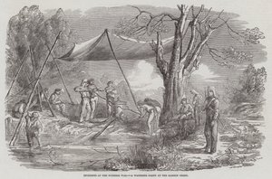 Incidentes da Guerra da Birmânia, uma Festa da Água no Riacho da Bacia (gravura) de English School