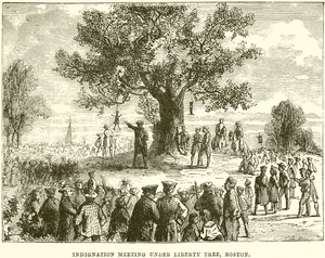 Reunião de indignação sob Liberty Tree, Boston de English School