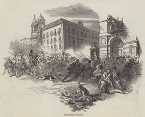 Insurreição em Madrid (gravura) de English School