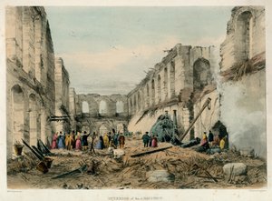 Interior, de, arsenal, torre, de, londres, fogo, 1841 de English School
