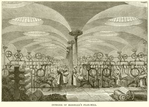 Interior de Marshalls Flax-Mill de English School