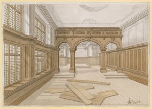 Interior, de, antigas, almirantado, corte, doutor, comum de English School