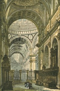 Interior, de, st, pauls, catedral, londres de English School