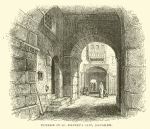 Interior, de, st stephens, portão, jerusalém de English School