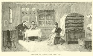 Interior, de, um, Roumanian, moradia de English School