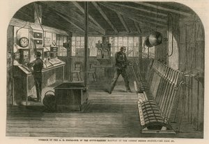 Interior, de, a, b, caixa sinal, de, a, sul-oriental, estrada ferro, em, a, ponte londres, estação de English School