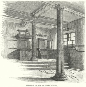 Interior da Escola Secundária (gravura) de English School