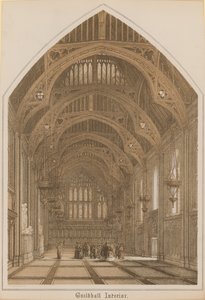 Interior do Guildhall, em Londres de English School