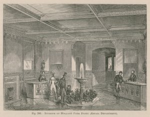 Interior da Holland Park Dairy, departamento de varejo de English School