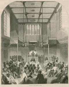 Interior da Câmara dos Lordes, Westminster, Londres de English School