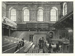 Interior do Tribunal Justico (gravura) de English School