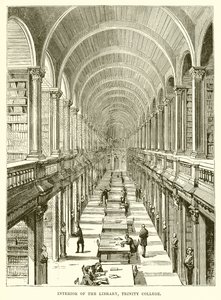 Interior da Biblioteca, Trinity College de English School