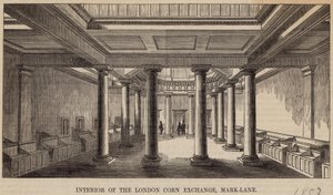 Interior do London Corn Exchange, Mark Lane de English School