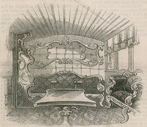 Interior, de, a, real, carruagem estrada ferro de English School
