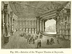 Interior do Teatro Wagner em Bayreuth de English School