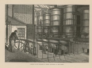 Interior da destilaria de Nicholson de English School