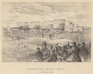 Jogo internacional de críquete no Kennington Oval de English School