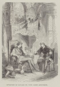 Entrevista de Edward III com James Artevelde (gravura) de English School