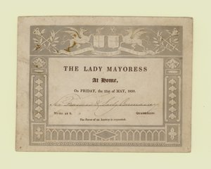 Convite da Senhora Prefeita, em casa, 21 de maio de 1830 de English School
