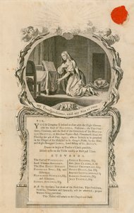 Convite para jantar com o honrado conde de Hertford em 4 de maio de 1775 de English School