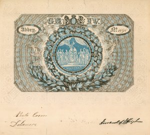 Convite para a coroação de George IV em 1821 de English School