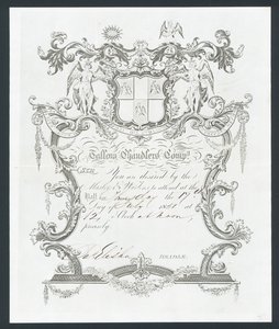 Convite para o sebo Chandlers Company bola, Londres de English School