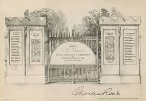 Convite para a abertura do cemitério de Bunhill Fields de English School