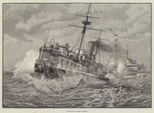 Ironclads in Stormy Weather (gravura) de English School