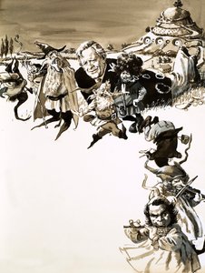 JRR Tolkien e personagens do Senhor dos Anéis de English School