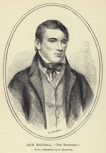 Jack Randall, o Nonpareil, de uma miniatura de G Sharples de English School