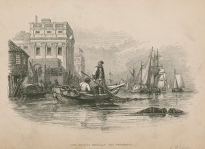 Jack ajudando Freeman, o pescador; ilustração de pobre Jack por Frederick Marryat de English School