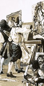 Pintura de Jacobus de Wet na Casa Holyrod de English School