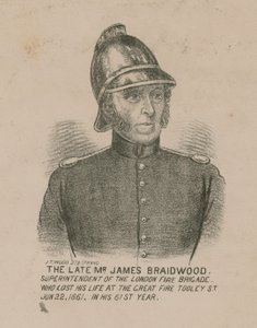 James Braidwood, superintendente da Brigada de Incêndio de Londres de English School