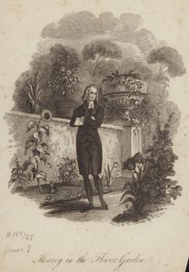 James Hervey no jardim de flores de English School