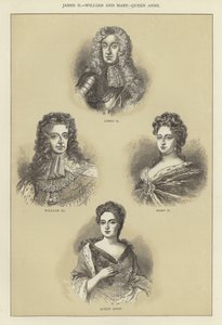 James II, William e Mary, rainha Anne de English School