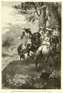 James II testemunha a derrota de suas tropas no Boyne de English School
