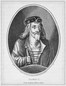 James I (1394-1437), rei da Escócia, de Johnstones Scottish Heroes, gravado por Adam, publicou 1794 de English School