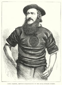 James Parsons, vice-superintendente da Royal Humane Society (gravura) de English School