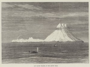 Jan Mayen Island, nos Mares Árticos (gravura) de English School