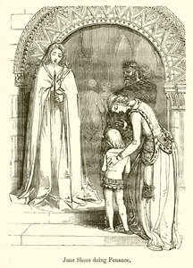 Jane Shore fazendo Penitência de English School