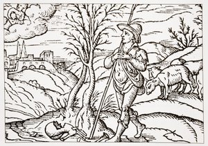 Janeiro, de Spensers The Shepherds Calendar, 1579 de English School