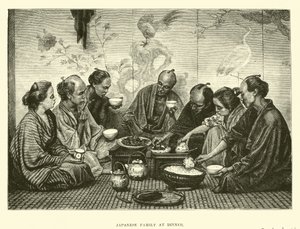 Família japonesa no jantar de English School