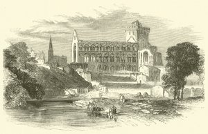 Abadia de Jedburgh (gravura) de English School