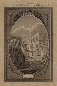 O Retorno de Jefté, Juízes, Capítulo 11, Versículo 34 (gravura) de English School