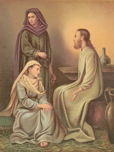 Jesus Cristo na casa de Marta e Maria