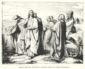 Jesus e seus Discípulos passando pelo Cornfield (gravura) de English School